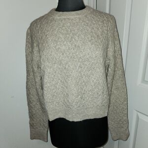 NWT Alpaca Wool Blend Crosshatch Sweater Size XL